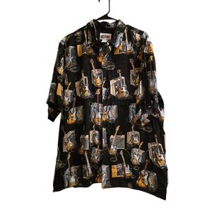 Reyn Spooner Art Of Eddy Y Guitar Amp Print Vintage Size L